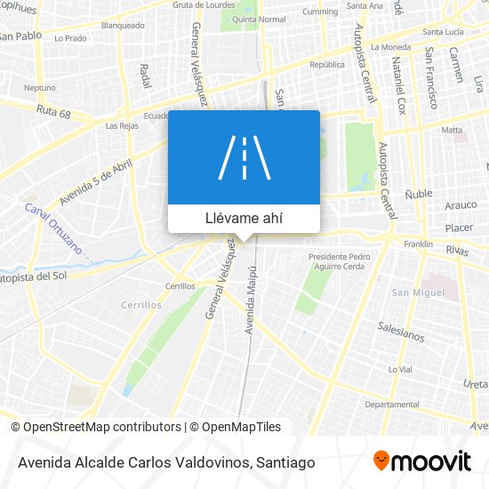 Mapa de Avenida Alcalde Carlos Valdovinos