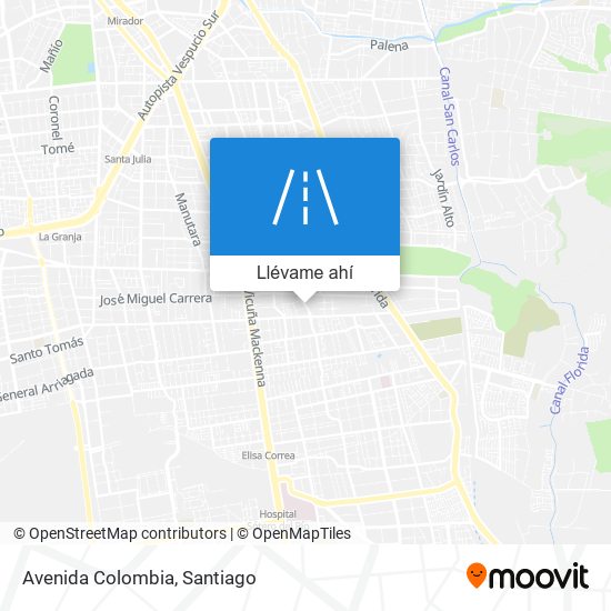 Mapa de Avenida Colombia