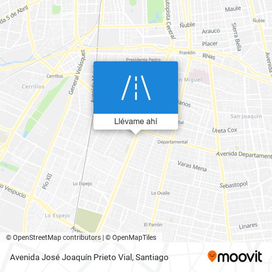 Mapa de Avenida José Joaquín Prieto Vial