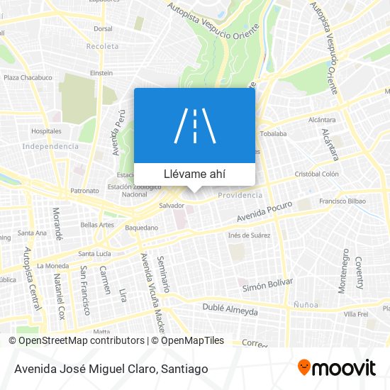 Mapa de Avenida José Miguel Claro