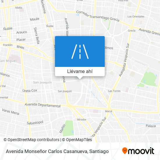 Mapa de Avenida Monseñor Carlos Casanueva