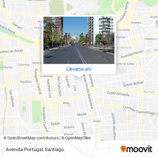 Mapa de Avenida Portugal