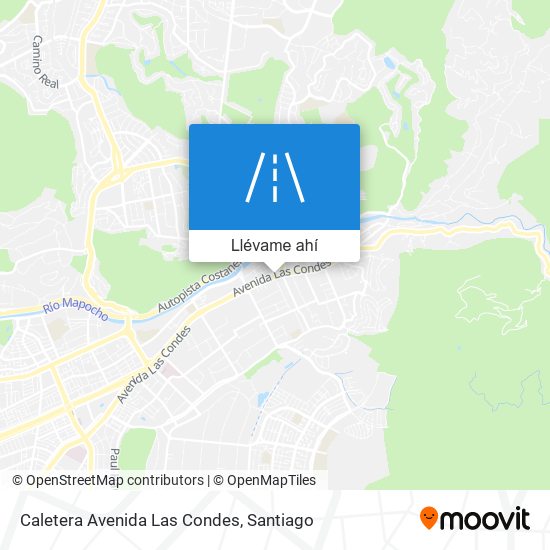 Mapa de Caletera Avenida Las Condes