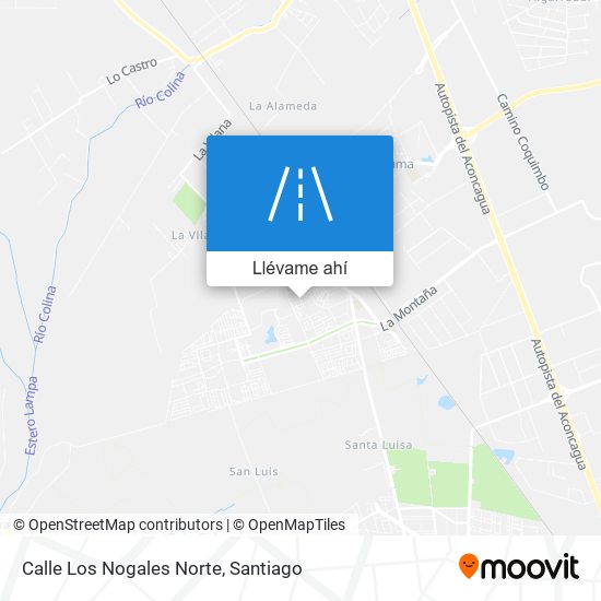 Mapa de Calle Los Nogales Norte