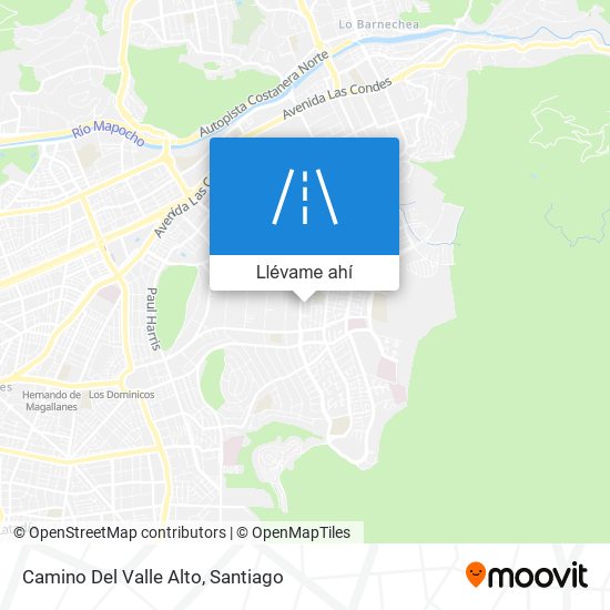 Mapa de Camino Del Valle Alto