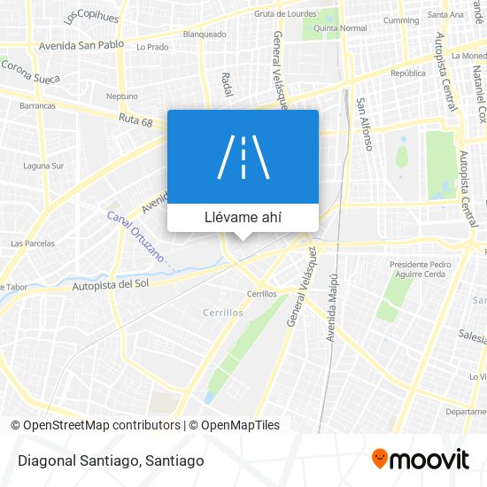 Mapa de Diagonal Santiago