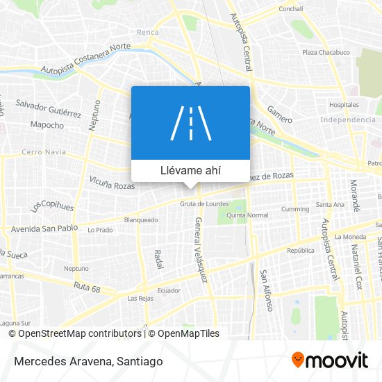 Mapa de Mercedes Aravena