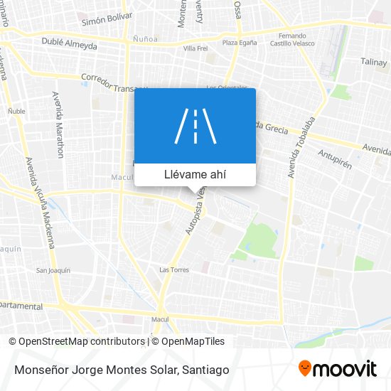 Mapa de Monseñor Jorge Montes Solar