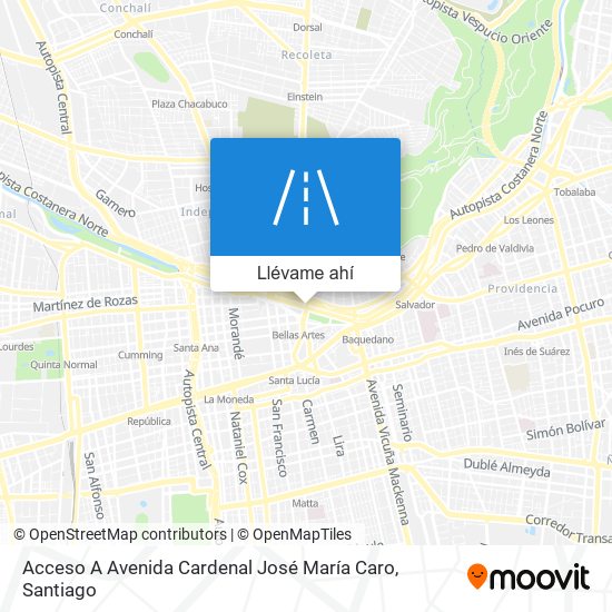 Mapa de Acceso A Avenida Cardenal José María Caro