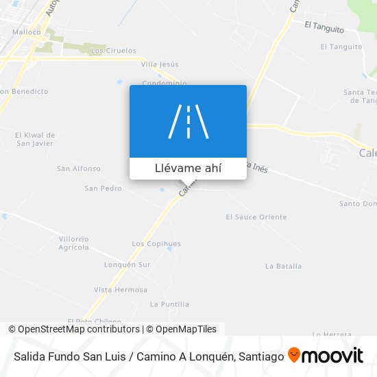 Mapa de Salida Fundo San Luis / Camino A Lonquén
