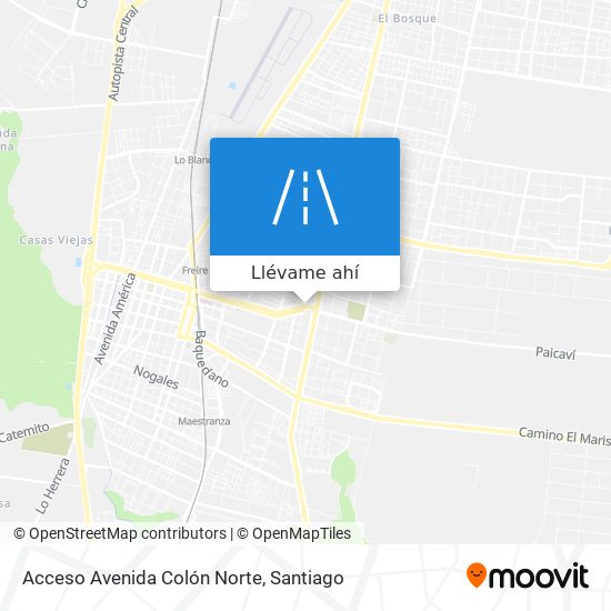 Mapa de Acceso Avenida Colón Norte