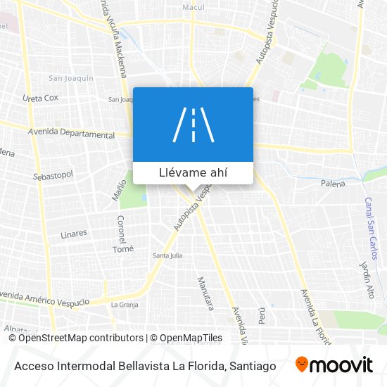 Mapa de Acceso Intermodal Bellavista La Florida