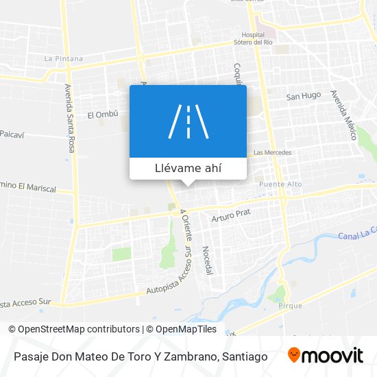 Mapa de Pasaje Don Mateo De Toro Y Zambrano