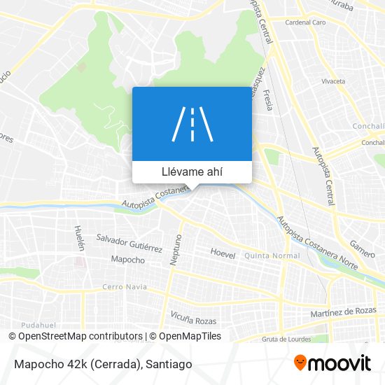 Mapa de Mapocho 42k (Cerrada)