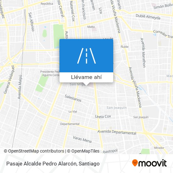Mapa de Pasaje Alcalde Pedro Alarcón