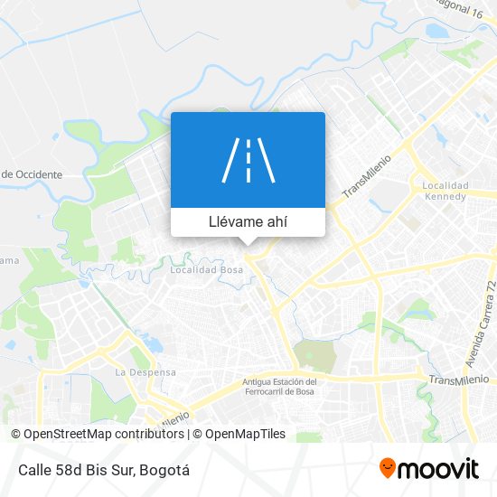 Mapa de Calle 58d Bis Sur