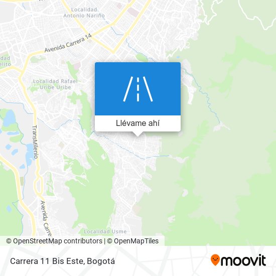 Mapa de Carrera 11 Bis Este