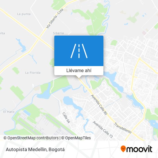 Mapa de Autopista Medellín