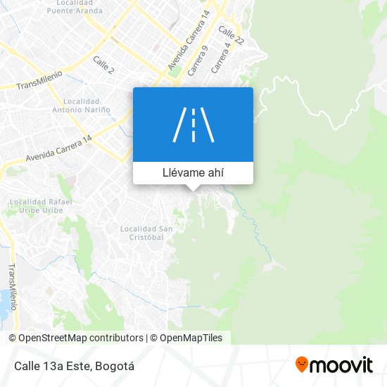 Mapa de Calle 13a Este