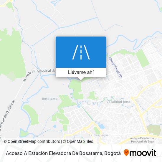 Mapa de Acceso A Estación Elevadora De Bosatama
