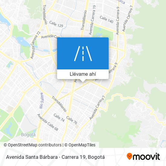 Mapa de Avenida Santa Bárbara - Carrera 19