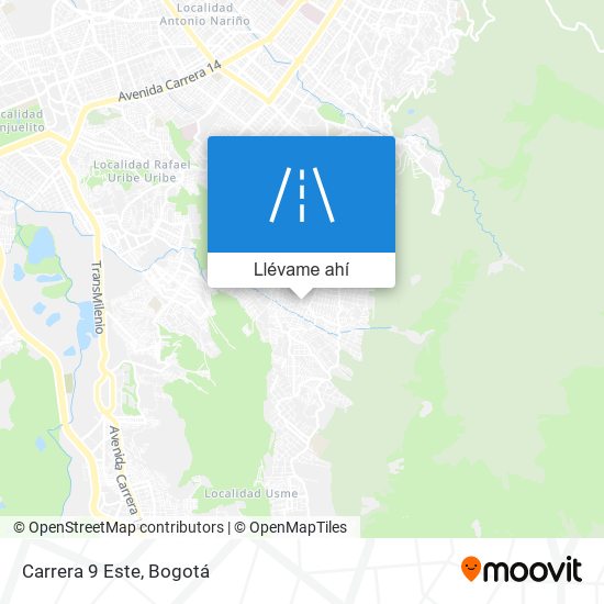 Mapa de Carrera 9 Este