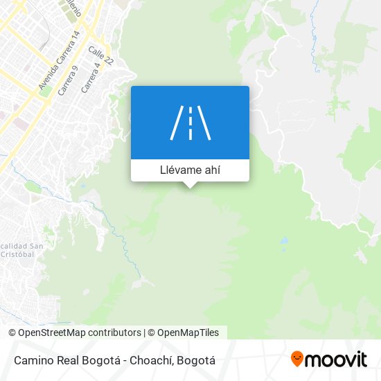 Mapa de Camino Real Bogotá - Choachí