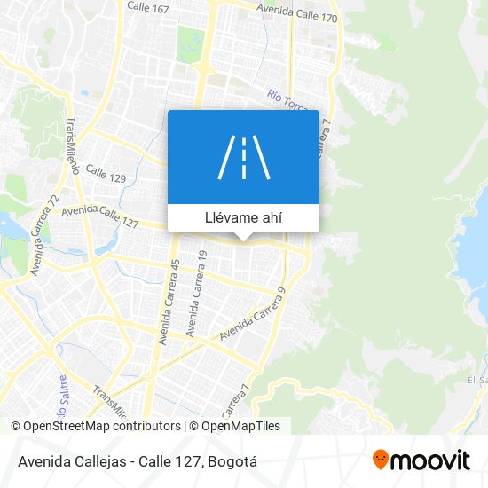 Mapa de Avenida Callejas - Calle 127