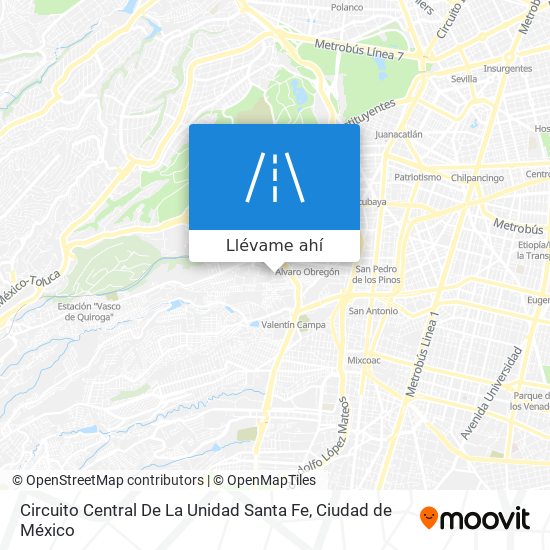 Mapa de Circuito Central De La Unidad Santa Fe