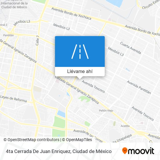 Mapa de 4ta Cerrada De Juan Enriquez