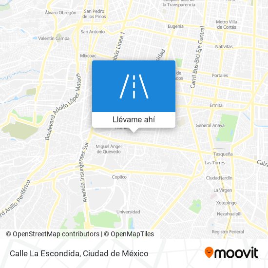 Mapa de Calle La Escondida