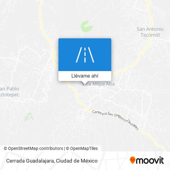 Mapa de Cerrada Guadalajara