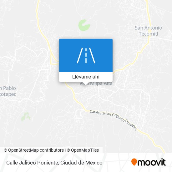 Mapa de Calle Jalisco Poniente