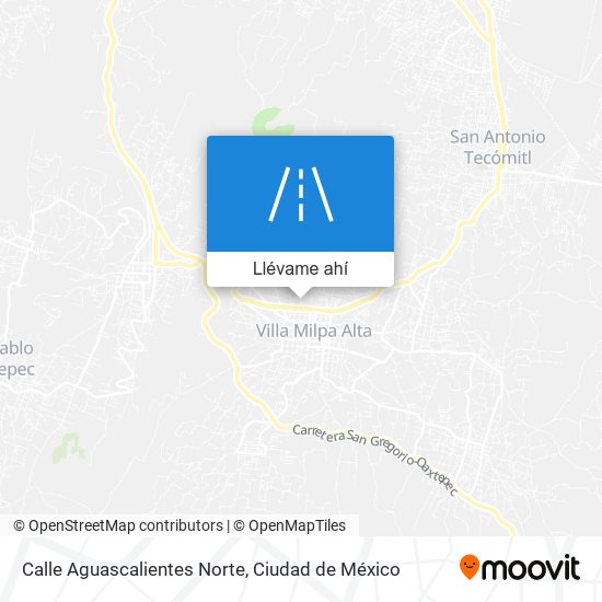 Mapa de Calle Aguascalientes Norte