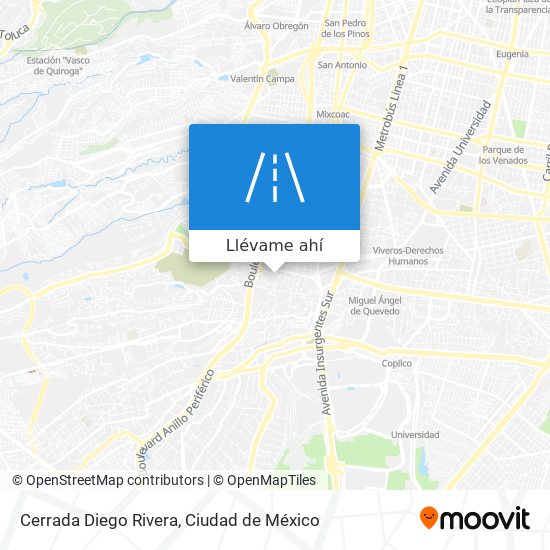 Mapa de Cerrada Diego Rivera