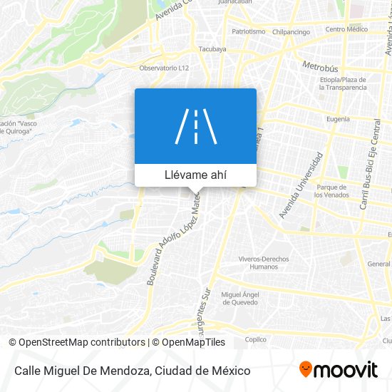 Mapa de Calle Miguel De Mendoza