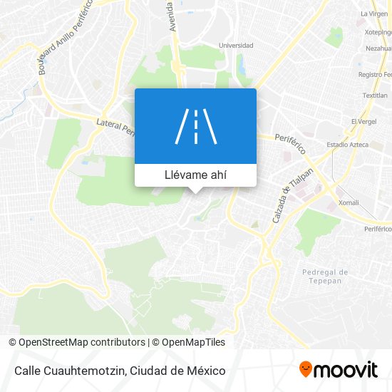 Mapa de Calle Cuauhtemotzin