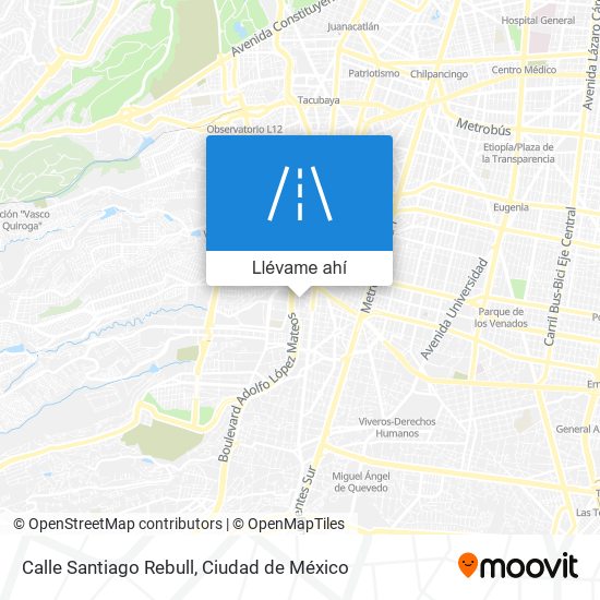 Mapa de Calle Santiago Rebull
