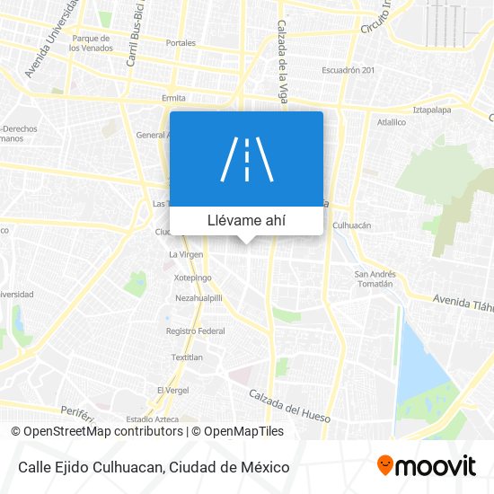 Mapa de Calle Ejido Culhuacan
