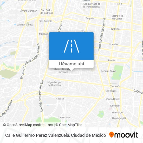 Mapa de Calle Guillermo Pérez Valenzuela