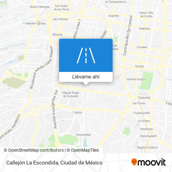 Mapa de Callejón La Escondida