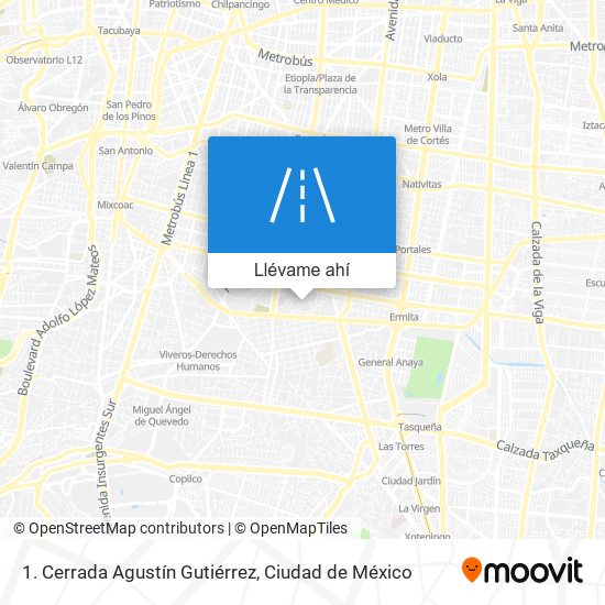 Mapa de 1. Cerrada Agustín Gutiérrez
