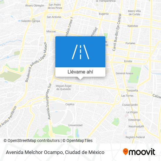 Mapa de Avenida Melchor Ocampo