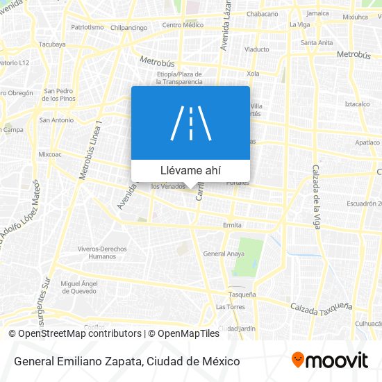 Mapa de General Emiliano Zapata