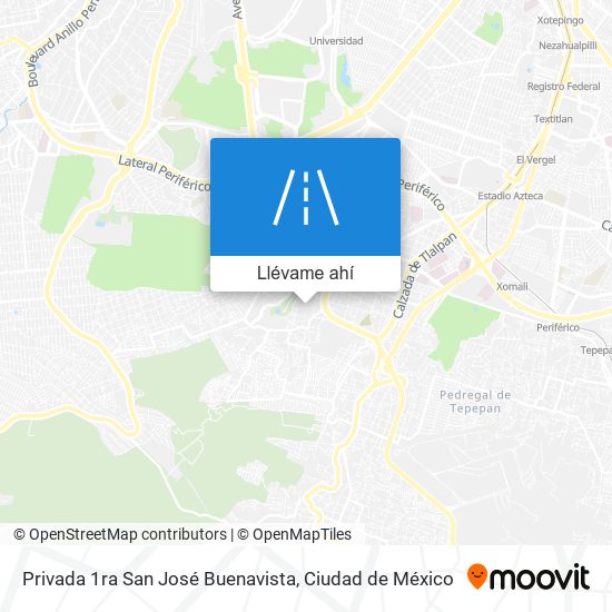 Mapa de Privada 1ra San José Buenavista