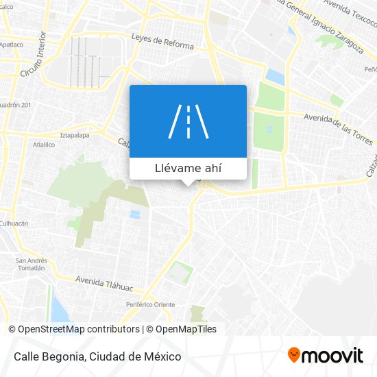 Mapa de Calle Begonia