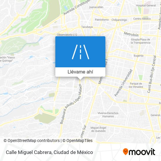 Mapa de Calle Miguel Cabrera