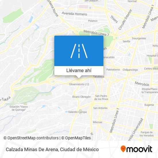 Mapa de Calzada Minas De Arena