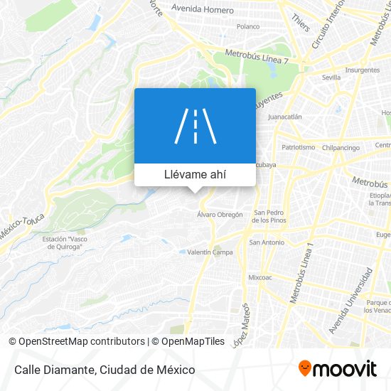 Mapa de Calle Diamante