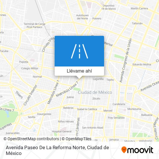 Mapa de Avenida Paseo De La Reforma Norte